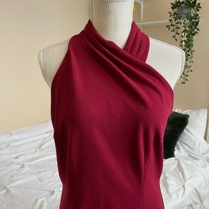 Burgundy midi dress